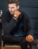 YISEVEN Men's Deerskin Leather Driving Gloves YISEVEN