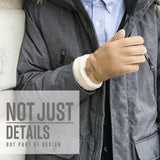 YISEVEN Men's  Lambskin Shearling Leather Gloves YISEVEN