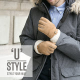 YISEVEN Men's  Lambskin Shearling Leather Gloves YISEVEN