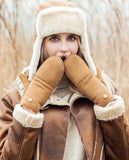 YISEVEN Women's Flip Fingerless Leather Gloves(Mittens) YISEVEN