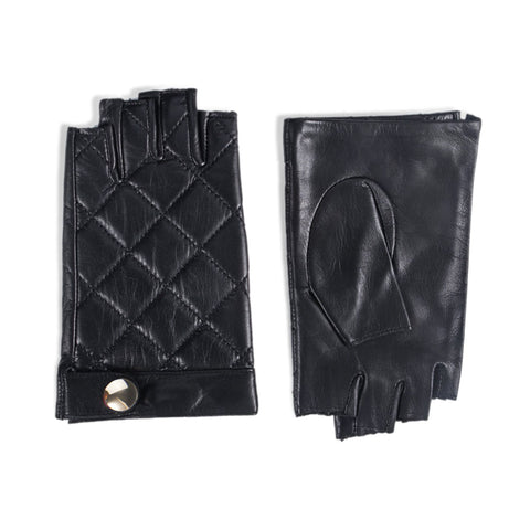 YISEVEN Women's Fingerless Lambskin  Leather Gloves YISEVEN