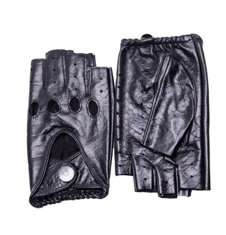 YISEVEN Women's Fingerless Leather Gloves YISEVEN