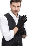 YISEVEN Men's Winter lambskin Suede Leather Gloves YISEVEN