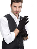 YISEVEN Men's Winter lambskin Suede Leather Gloves YISEVEN