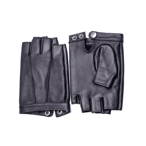 YISEVEN Mens Classic Leather Fingerless Driving Gloves YISEVEN