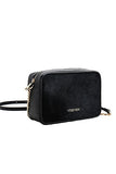 YISEVEN Womens Black Leather Handbag, Genuine Cowhide & Horse Hair YISEVEN