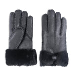 YISEVEN Womens Sheepskin Shearling Leather Gloves YISEVEN