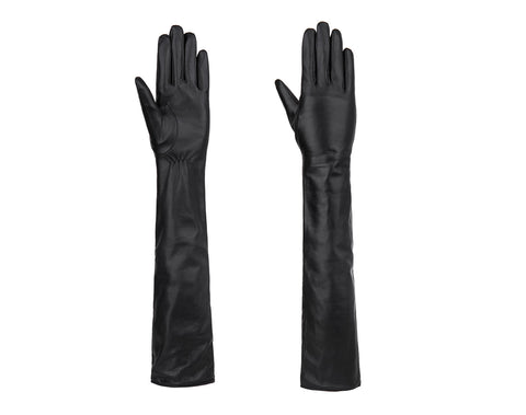 YISEVEN Women Touchscreen Long Opera Leather Gloves YISEVEN