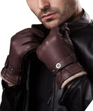 YISEVEN Men's Cashmere Deerskin Leather Gloves YISEVEN