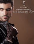 YISEVEN Men's Cashmere Deerskin Leather Gloves YISEVEN
