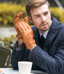 YISEVEN Men's  Classical Deerskin Leather Gloves YISEVEN