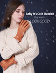 YISEVEN Women's  Lined Deerskin Leather Gloves YISEVEN