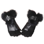 YISEVEN Women's  Lambskin Rabbit Fur  Leather Gloves YISEVEN