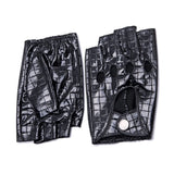 YISEVEN Women's Motorcycle Driving Fingerless Leather Gloves YISEVEN