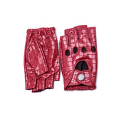 YISEVEN Women's Motorcycle Driving Fingerless Leather Gloves YISEVEN