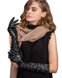 YISEVEN Women's Touchscreen Sheepskin Long Gloves YISEVEN