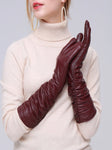 YISEVEN Women's Touchscreen Sheepskin Long Gloves YISEVEN