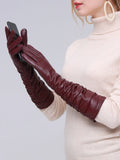 YISEVEN Women's Touchscreen Sheepskin Long Gloves YISEVEN