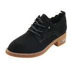 YISEVEN Women's Calfskin Leather Boots for Winter Lace-up YISEVEN