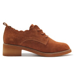 YISEVEN Women's Calfskin Leather Boots for Winter Lace-up YISEVEN