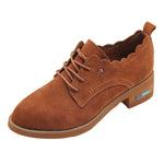 YISEVEN Women's Calfskin Leather Boots for Winter Lace-up YISEVEN