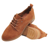 YISEVEN Women's Calfskin Leather Boots for Winter Lace-up YISEVEN