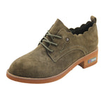 YISEVEN Women's Calfskin Leather Boots for Winter Lace-up YISEVEN
