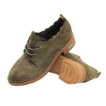YISEVEN Women's Calfskin Leather Boots for Winter Lace-up YISEVEN