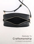 YISEVEN Womens Black Leather Handbag, Genuine Cowhide & Horse Hair YISEVEN