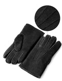 YISEVEN Men's Shearling Sheepskin Leather Gloves (Mitten) YISEVEN