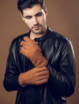 YISEVEN Men's Shearling Sheepskin Leather Gloves (Mitten) YISEVEN