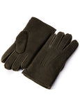 YISEVEN Men's Shearling Sheepskin Leather Gloves (Mitten) YISEVEN