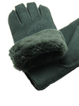 YISEVEN Men's Lambskin Shearling Leather Gloves YISEVEN