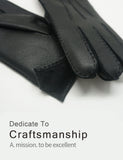 YISEVEN Men's  Lambskin Shearling Leather Gloves YISEVEN