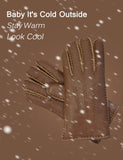 YISEVEN Men's  Lambskin Shearling Leather Gloves YISEVEN