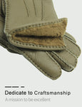 YISEVEN Men's  Lambskin Shearling Leather Gloves YISEVEN
