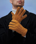 YISEVEN Men's  Shearling New Zealand Sherpa Fur Gloves YISEVEN