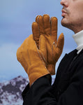 YISEVEN Men's  Shearling New Zealand Sherpa Fur Gloves YISEVEN