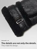 YISEVEN Men's Winter Shearling Sheepskin Gloves YISEVEN