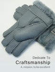 YISEVEN Men's Winter Shearling Sheepskin Gloves YISEVEN