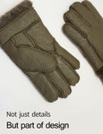 YISEVEN Men's Winter Shearling Sheepskin Gloves YISEVEN
