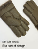 YISEVEN Men's Winter Shearling Sheepskin Gloves YISEVEN