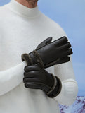 YISEVEN Men's Winter Shearling Sheepskin Gloves YISEVEN