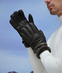 YISEVEN Men's Winter Shearling Sheepskin Gloves YISEVEN