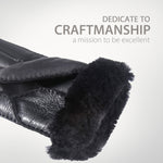 YISEVEN Men's Winter Sheepskin  Shearling Leather Gloves(Mittens) YISEVEN