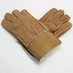 YISEVEN Men's Winter Sheepskin  Shearling Leather Gloves(Mittens) YISEVEN