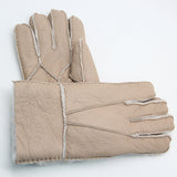 YISEVEN Men's Winter Sheepskin  Shearling Leather Gloves(Mittens) YISEVEN