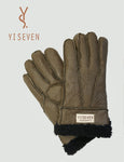 YISEVEN Men's Winter Shearling Sheepskin Gloves YISEVEN
