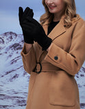 YISEVEN Women's  Lambskin Shearling Leather Gloves YISEVEN