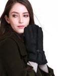 YISEVEN Women's Shearling Leather Gloves YISEVEN